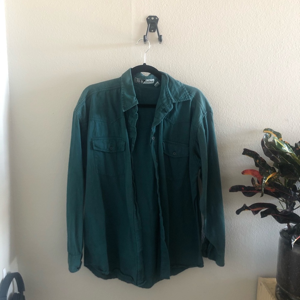 Teal Over Shirt
